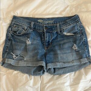 Old Navy Blue Jean Shorts Distressed Cuffed
